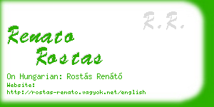 renato rostas business card