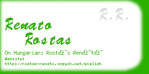 renato rostas business card